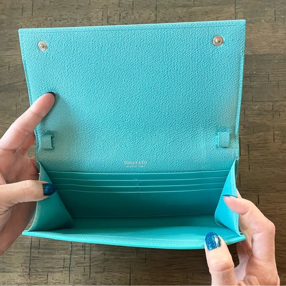 Tiffany & Co Two Way Clutch or Crossbody Leather Purse - Picture 8 of 12